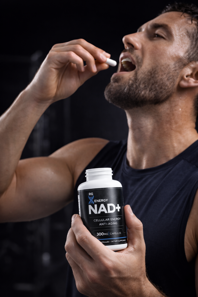 Man taking supplement